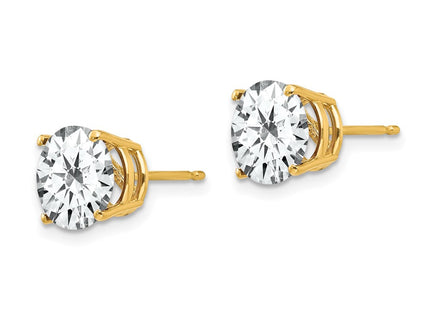 14k Yellow Gold Earrings Style XE75CZ - Classique Jewelry Inc.