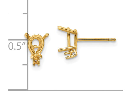 14k Yellow Gold Earrings Style XE760 - Classique Jewelry Inc.