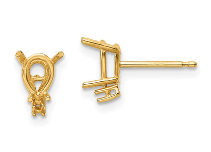14k Yellow Gold Earrings Style XE760 - Classique Jewelry Inc.