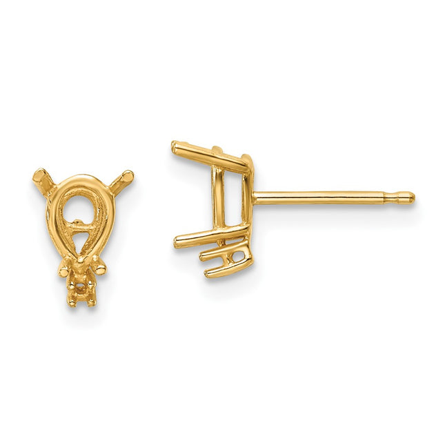 14k Yellow Gold Earrings Style XE760 - Classique Jewelry Inc.
