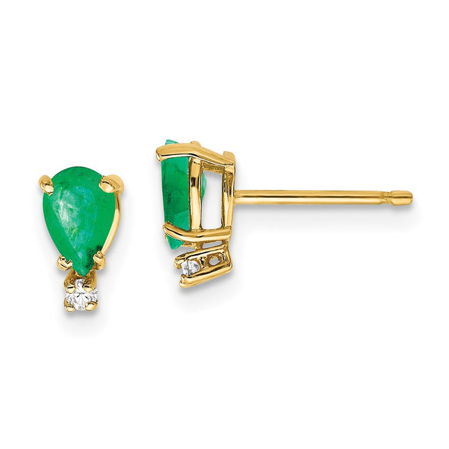 14k Yellow Gold Earrings Style XE760E - Classique Jewelry Inc.