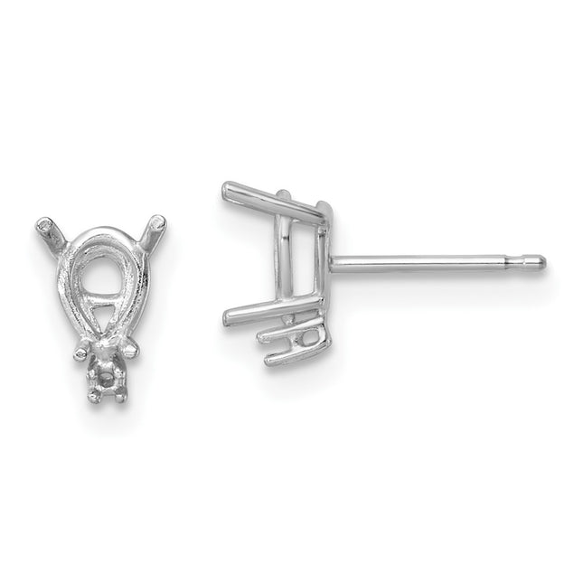 14k White Gold Earrings Style XE761 - Classique Jewelry Inc.