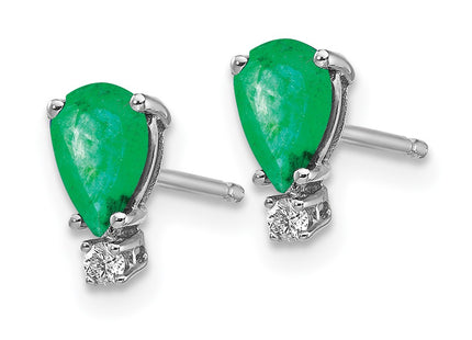 14k White Gold Earrings Style XE761E - Classique Jewelry Inc.