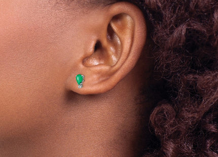 14k White Gold Earrings Style XE761E - Classique Jewelry Inc.