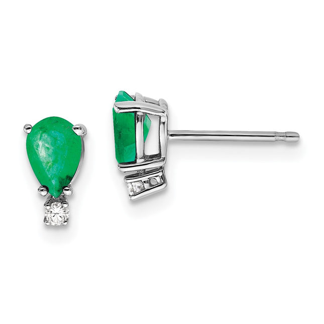 14k White Gold Earrings Style XE761E - Classique Jewelry Inc.