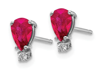 14k White Gold Earrings Style XE761R - Classique Jewelry Inc.