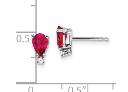 14k White Gold Earrings Style XE761R - Classique Jewelry Inc.