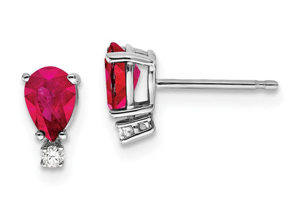 14k White Gold Earrings Style XE761R - Classique Jewelry Inc.