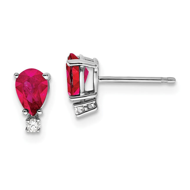 14k White Gold Earrings Style XE761R - Classique Jewelry Inc.