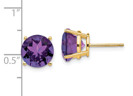14k Yellow Gold Earrings Style XE76AM - Classique Jewelry Inc.