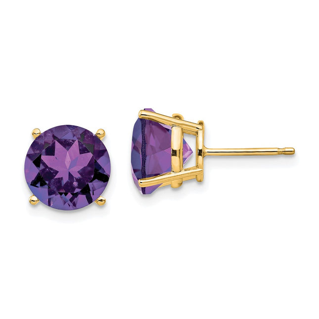 14k Yellow Gold Earrings Style XE76AM - Classique Jewelry Inc.
