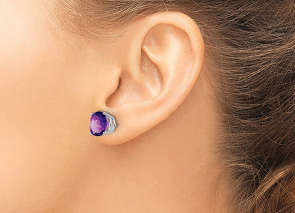 14k White Gold Earrings Style XE76WAM - Classique Jewelry Inc.