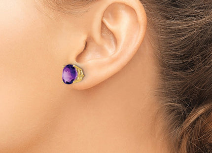 14k Yellow Gold Earrings Style XE77AM - Classique Jewelry Inc.