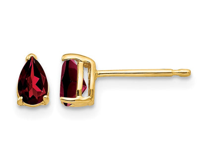 14K gold garnet earrings