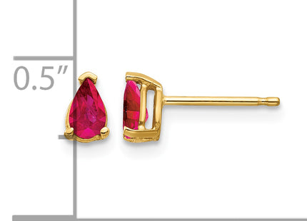 14k Ruby Ruby Earrings