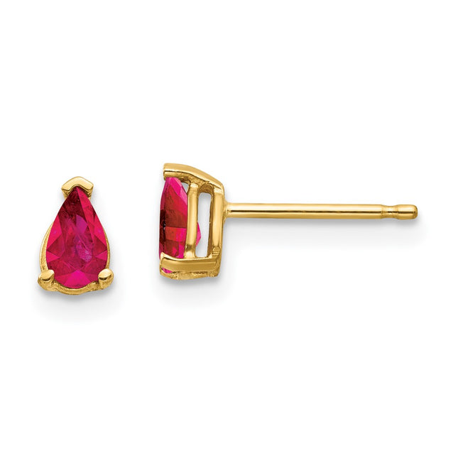 14k Yellow Gold Earrings Style XE78R - Classique Jewelry Inc.
