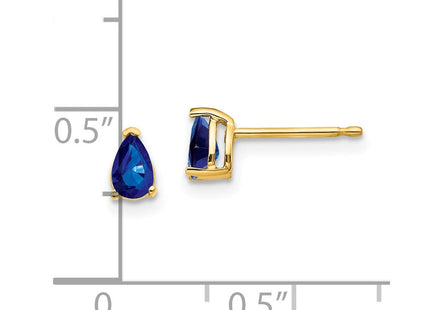 14k Sapphire Post Earrings (Style XE78S-B)