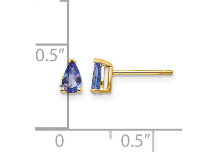 14K gold tanzanite earrings, further view