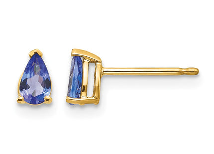 14K gold tanzanite earrings