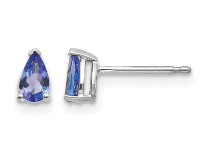 14K white gold tanzanite earrings
