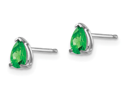 14K white gold earrings, alternate view