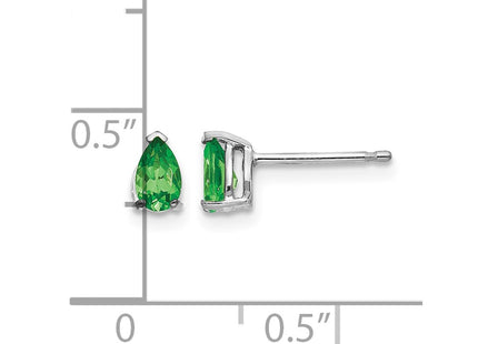 14K white gold earrings, further view