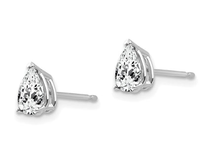 14k White Gold Earrings Style XE79WCZ - Classique Jewelry Inc.