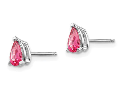 14K white gold spinel earrings, alternate view