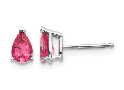 14K white gold spinel earrings