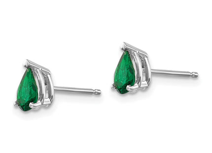 14K white gold earrings, alternate view