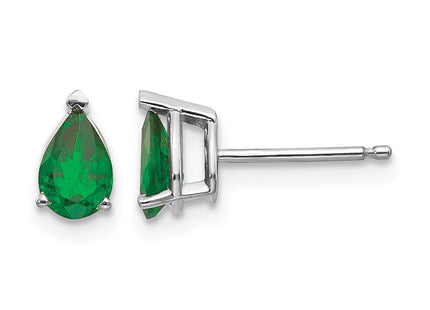 14K white gold earrings