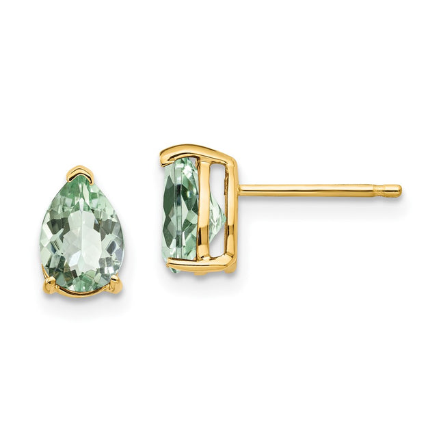14k Yellow Gold Earrings Style XE80AG - Classique Jewelry Inc.