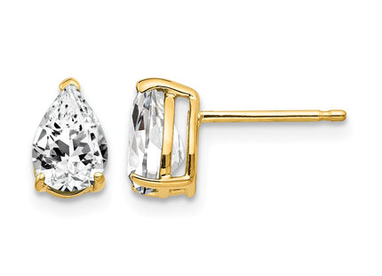 14K gold cubic zirconia earrings