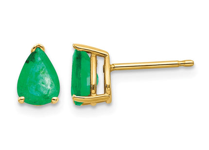 14K gold emerald earrings
