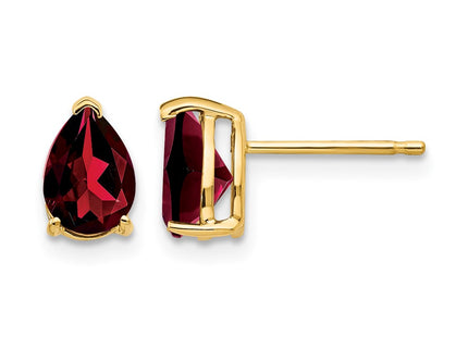 14K gold garnet earrings