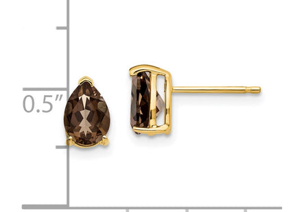 14k Yellow Gold Earrings Style XE80SQ - Classique Jewelry Inc.