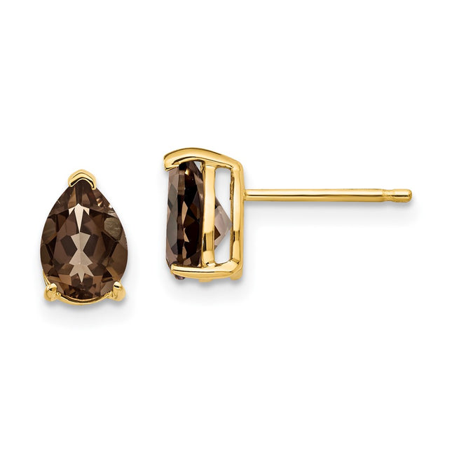 14k Yellow Gold Earrings Style XE80SQ - Classique Jewelry Inc.