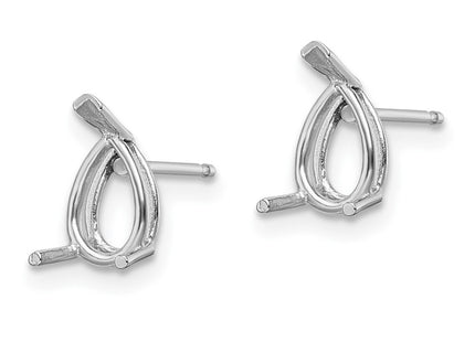 14k White Gold Earrings Style XE80W - Classique Jewelry Inc.