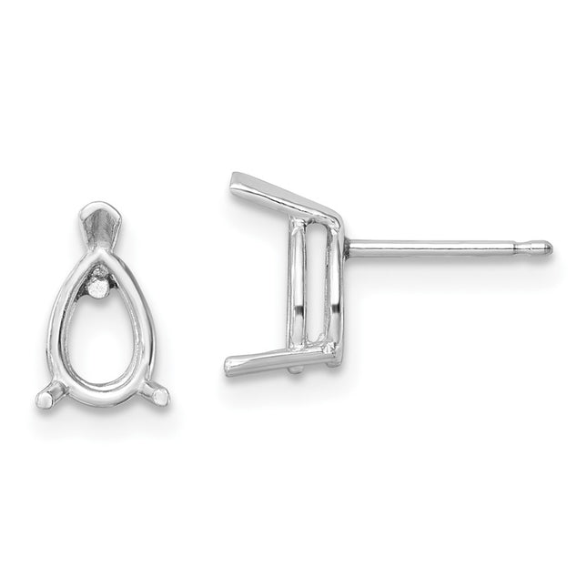 14k White Gold Earrings Style XE80W - Classique Jewelry Inc.