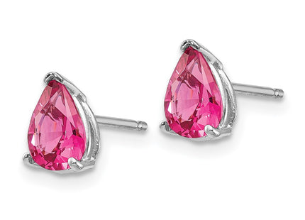 14K white gold spinel earrings, alternate view