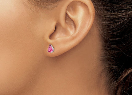 14K white gold spinel earrings, another view