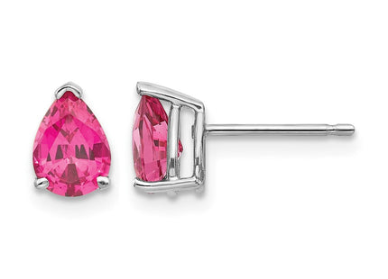 14K white gold spinel earrings