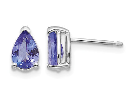 14K white gold tanzanite earrings