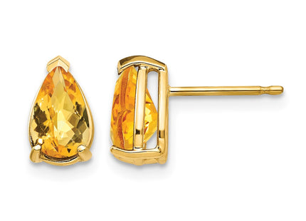 14K gold citrine earrings
