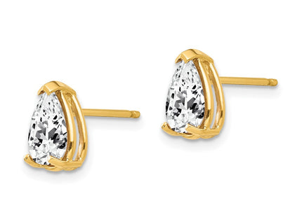 14K gold cubic zirconia earrings, alternate view