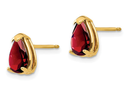 14K gold garnet earrings, alternate view