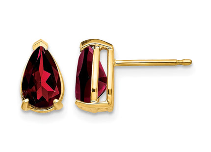 14K gold garnet earrings