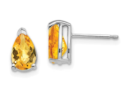 14k White Gold Earrings Style XE81WCC - Classique Jewelry Inc.