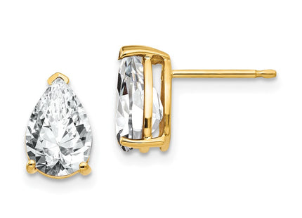 14k Pear Cubic Zirconia Earrings (Style XE82CZ)