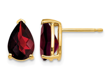 14K gold garnet earrings